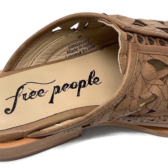 FREE PEOPLE Paramount Leather Slip On Mules Size 5 - Picture 7 of 8